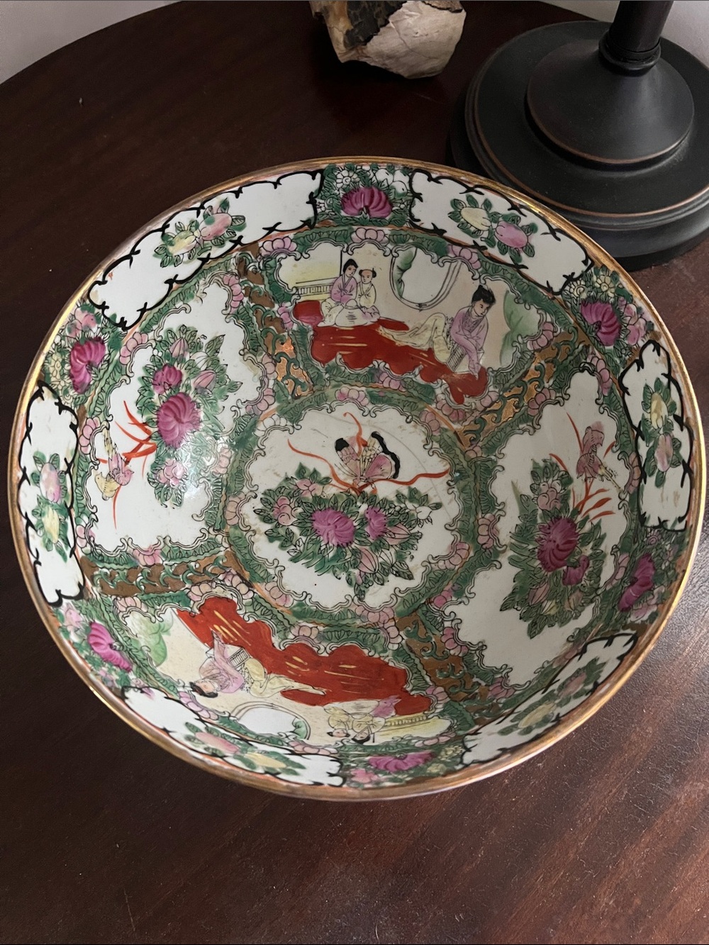 Yuet Tung hand painted porcelain bowl from Hong Kong